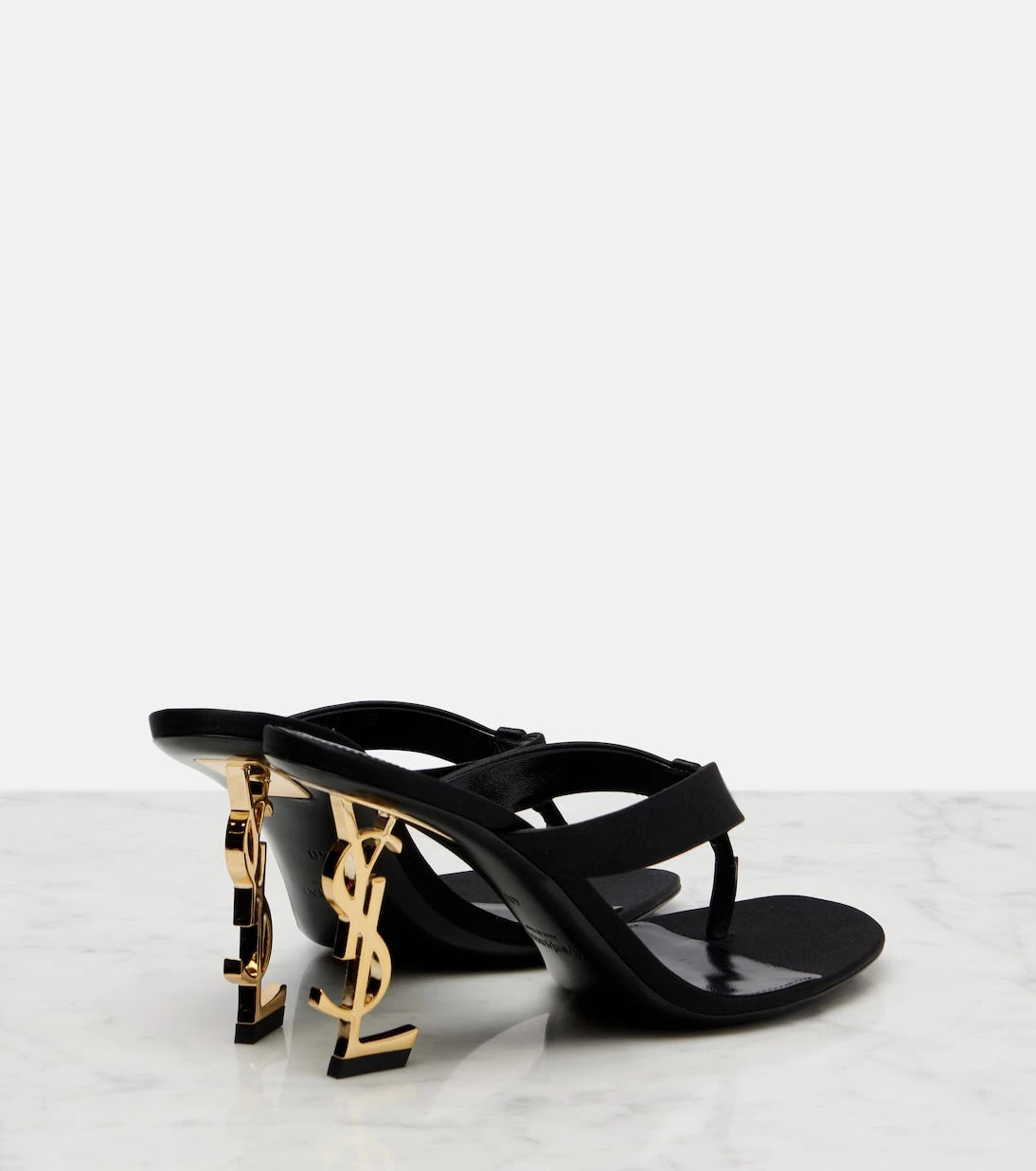 Saint Laurent - Opyum 85 satin crêpe mules