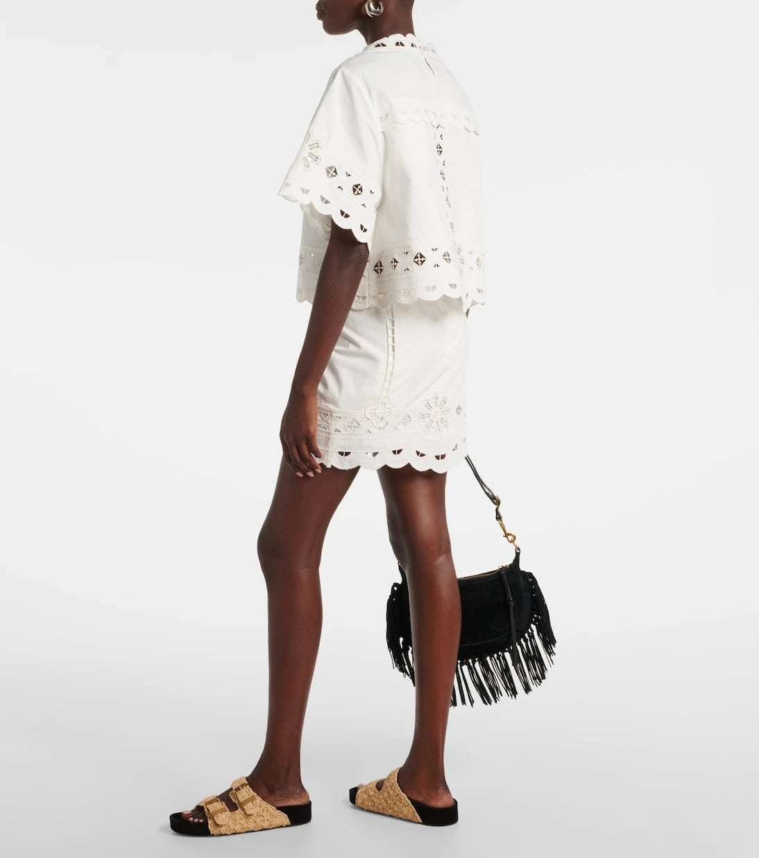 Isabel Marant - Parissa embroidered cotton crop top