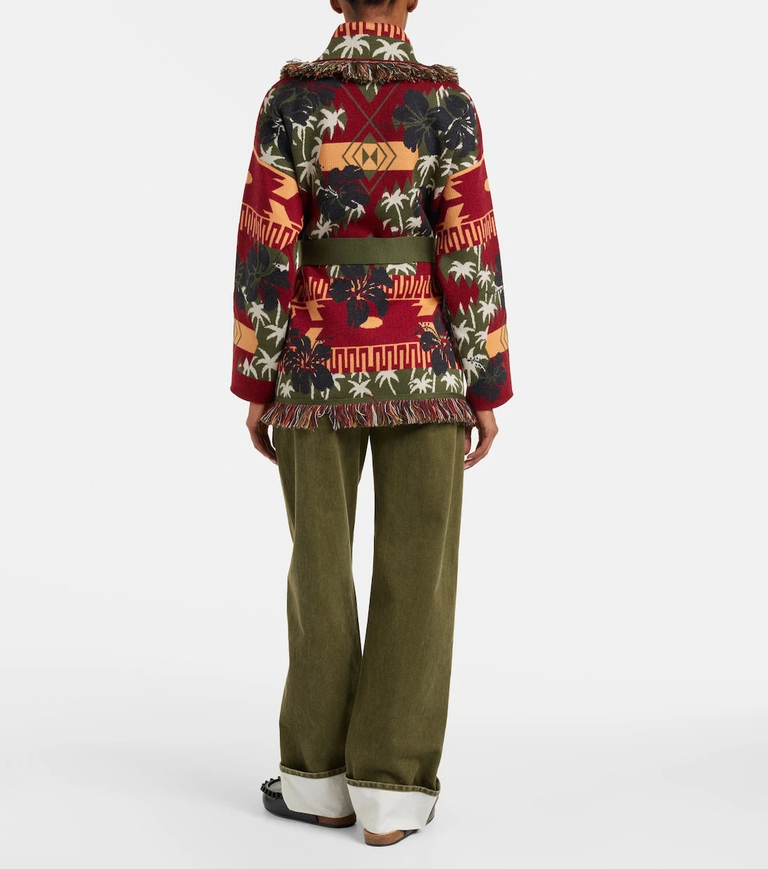 Alanui - Hibiscus Bloom virgin wool cardigan
