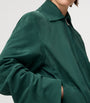Green Suede Buckled Shirt Jacket