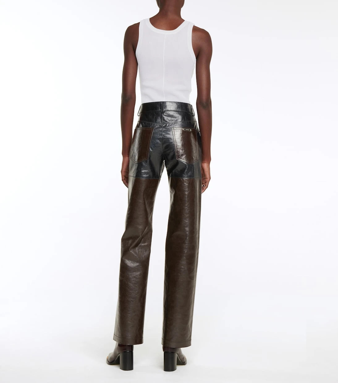 Peter Do - High-rise straight leather pants