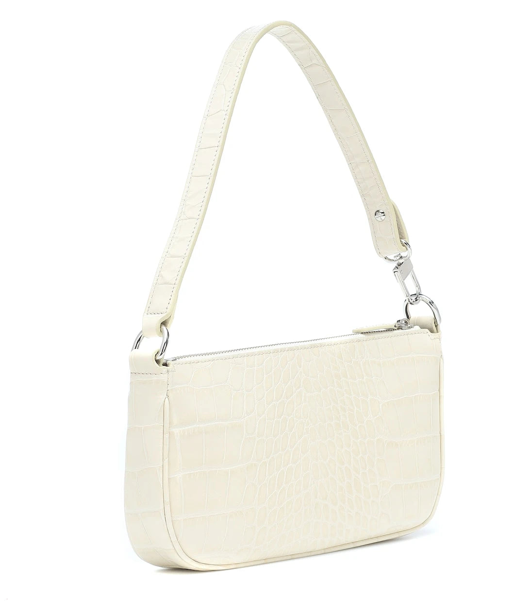 By Far - Rachel croc-effect leather shoulder bag