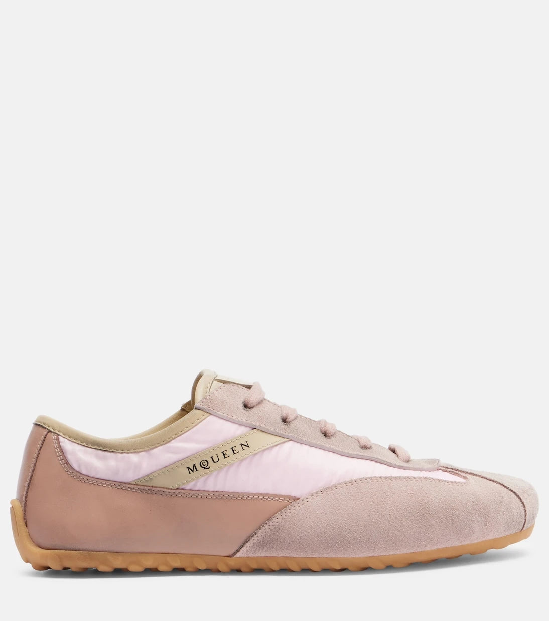 McQueen - Boxe suede and leather sneakers