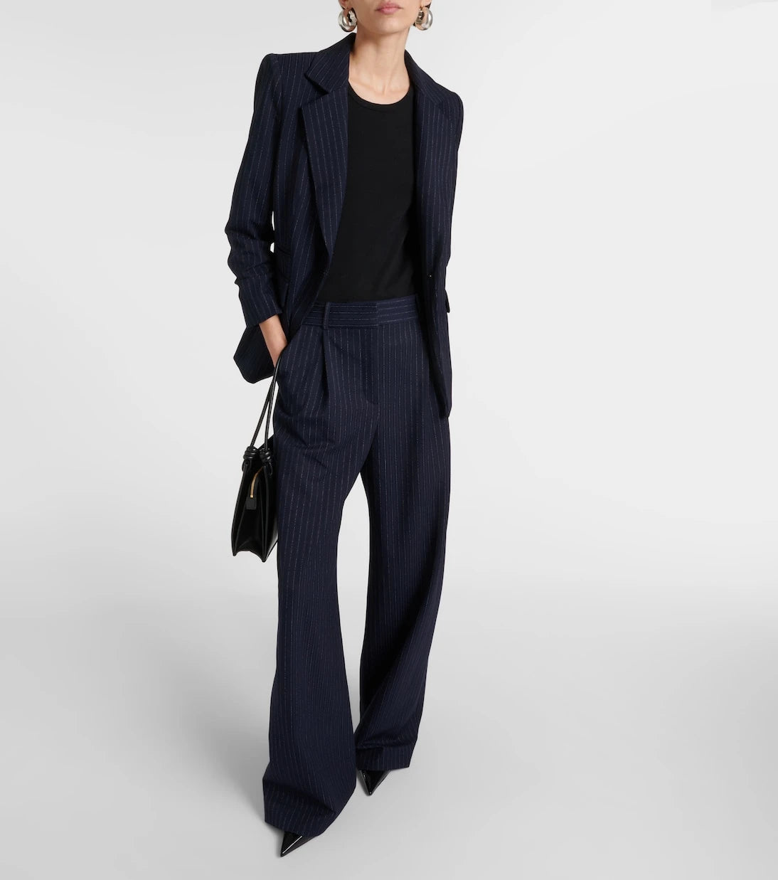 Veronica Beard - Heyser pinstripe high-rise wide-leg pants