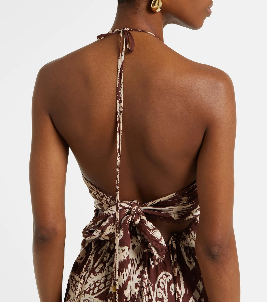 Poupette St Barth - Carla beaded halterneck maxi dress