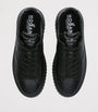 Leather H-Stripes Tread Sneakers BLACK