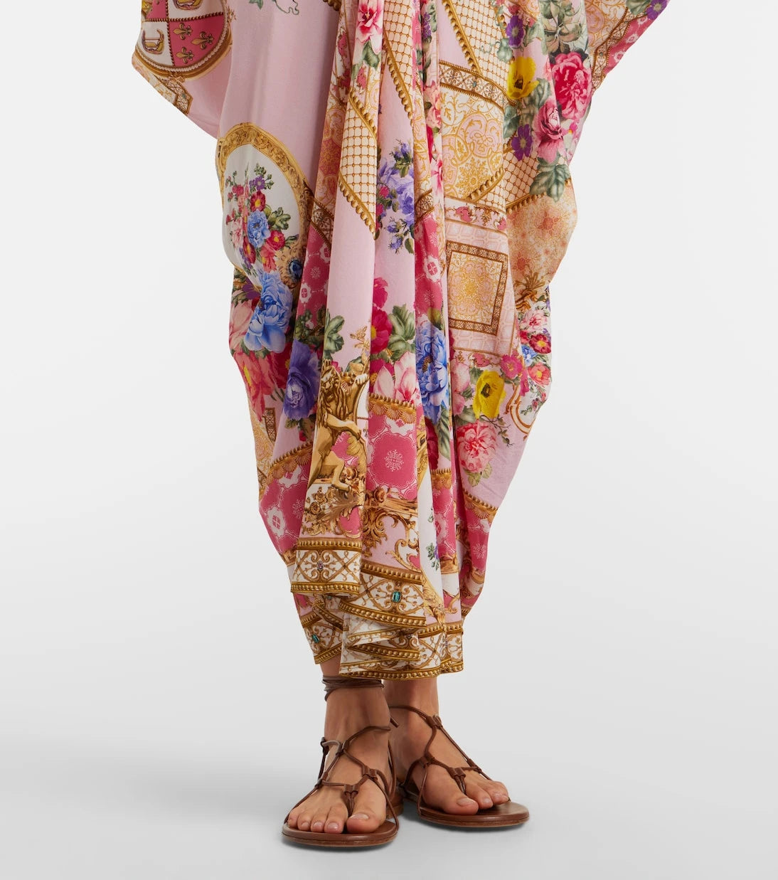 Camilla - Çiçekli ipek kaftan