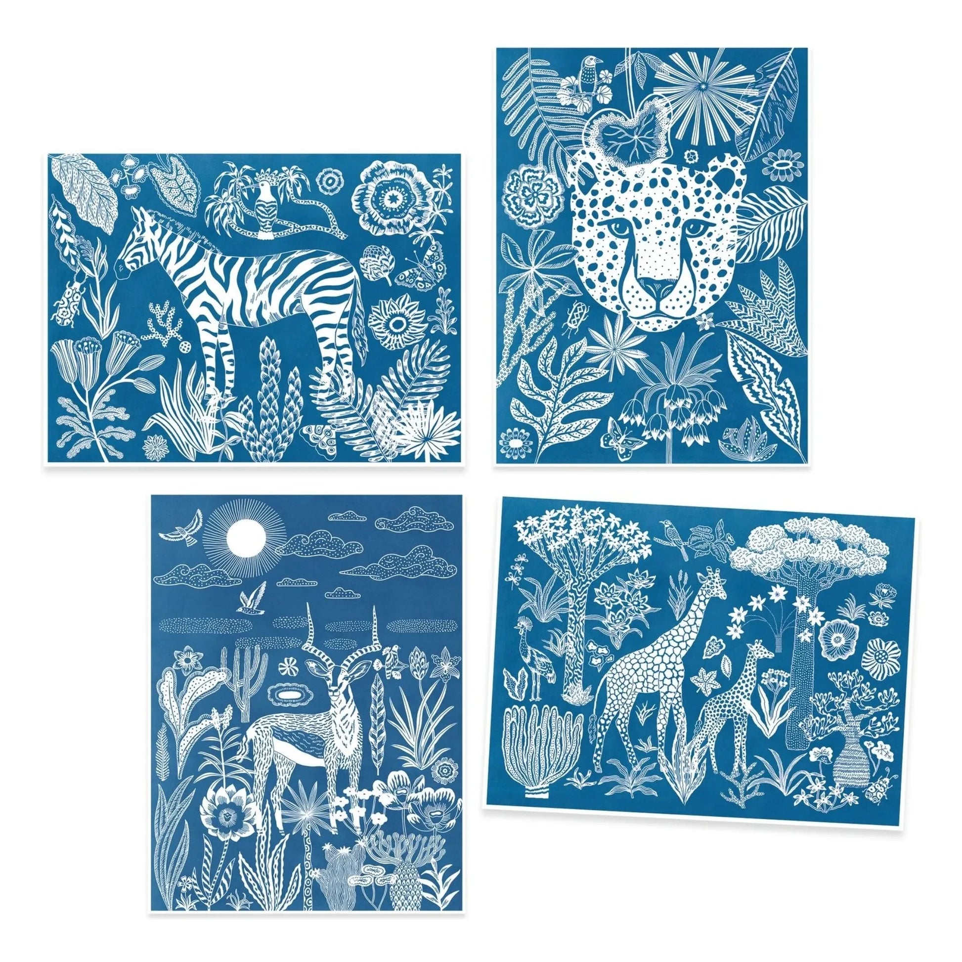 Djeco - Cyanotype nocturnal savannah
