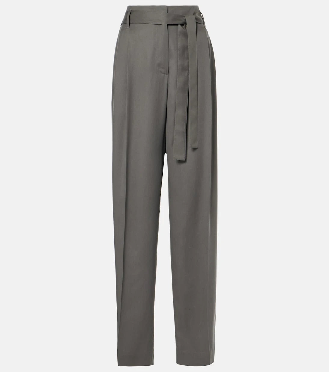 The Row - Lonan high-rise silk straight pants