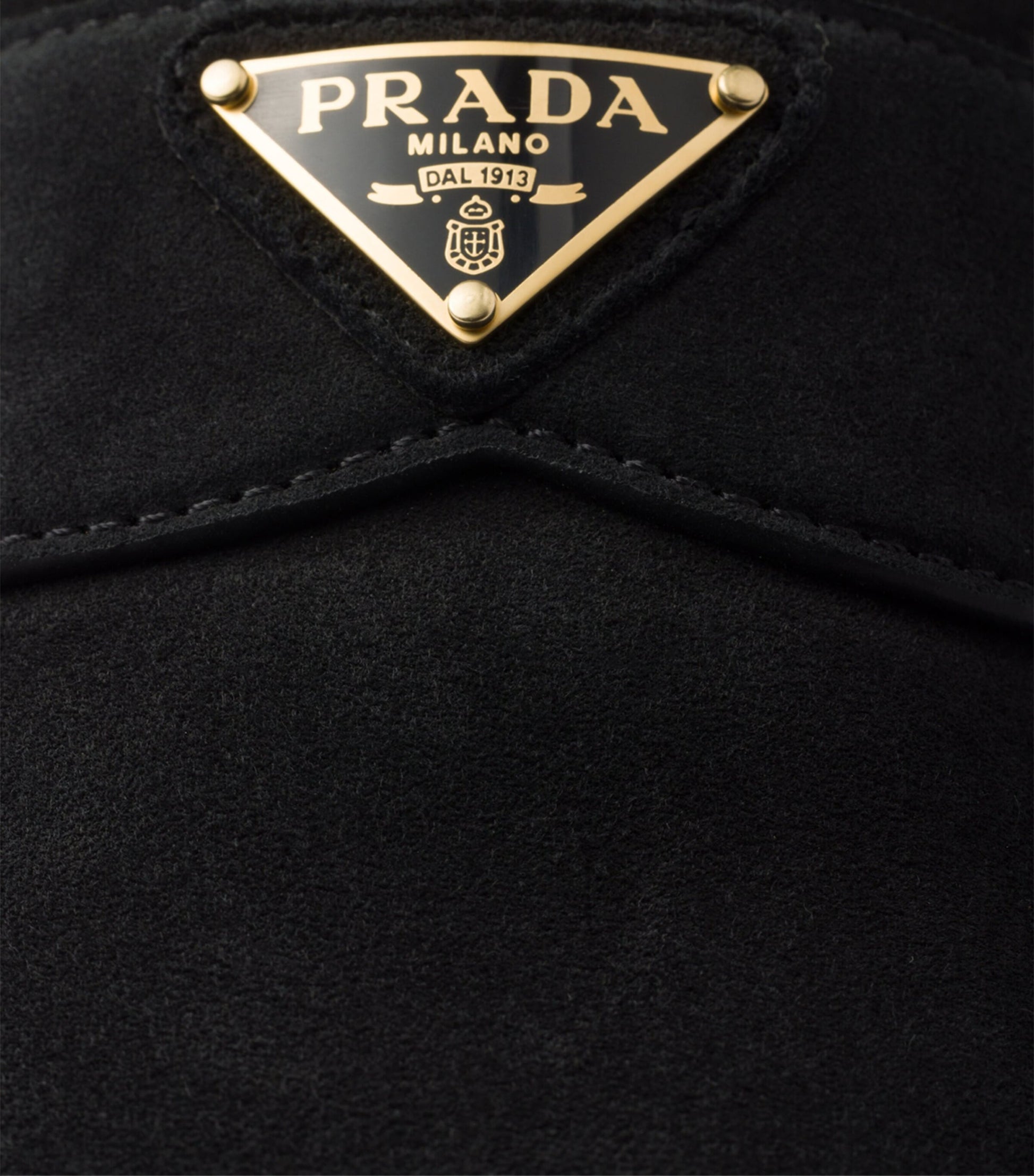 Prada Shearling-Suede Logo Loafers