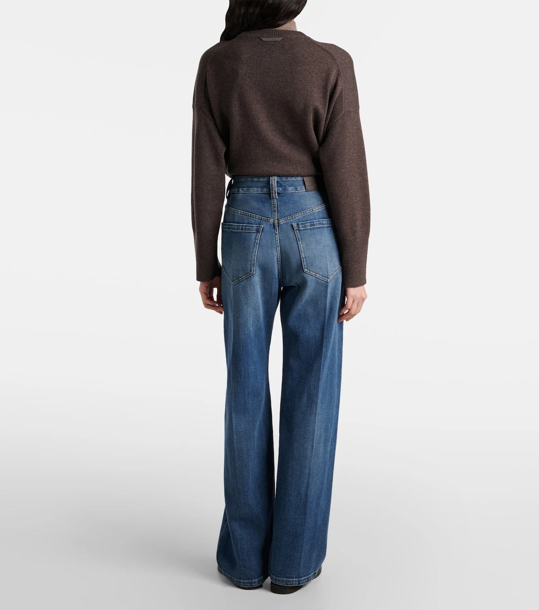 Brunello Cucinelli - جينز بقصّة مستقيمة وخصر منخفض