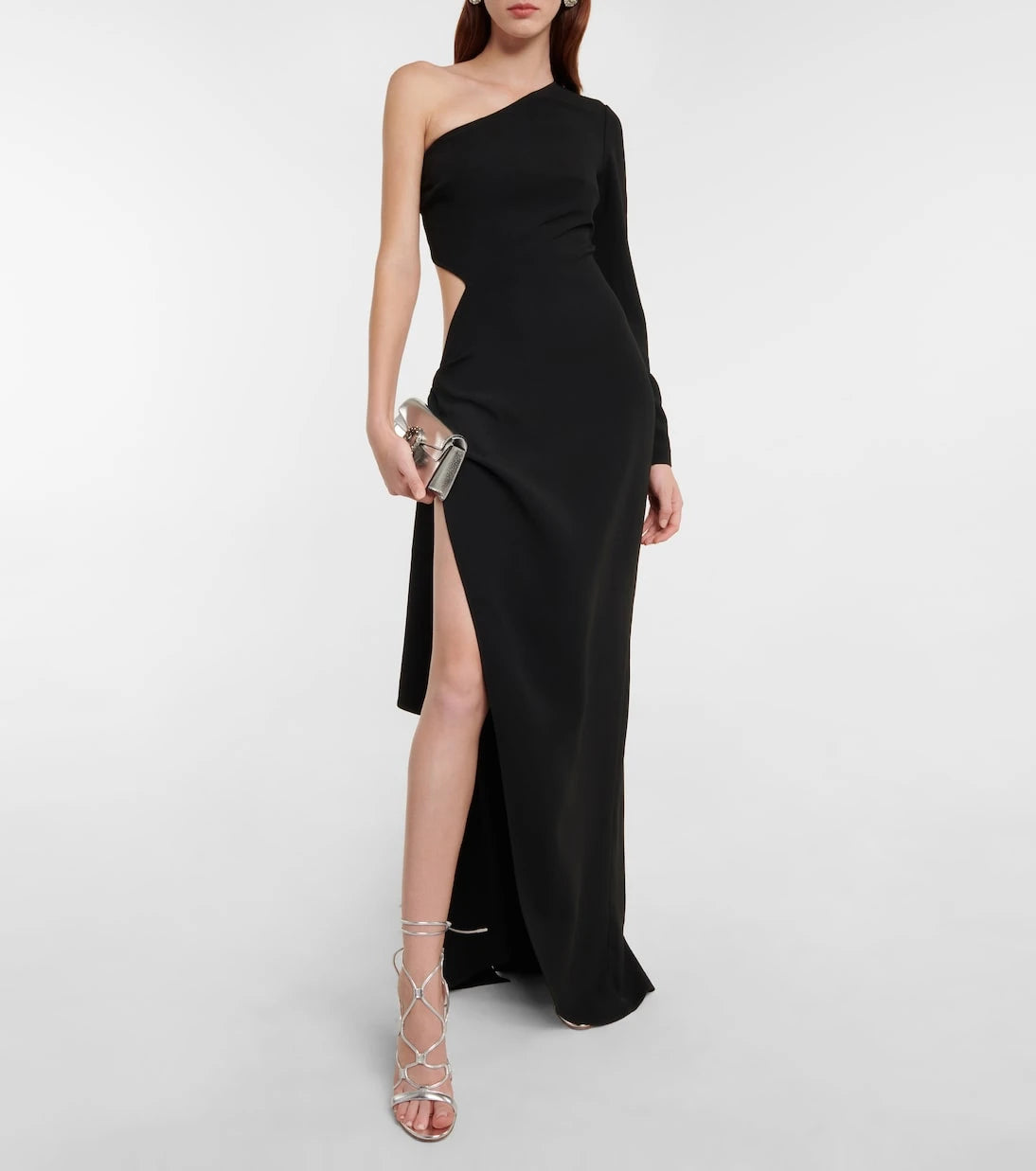 Elie Saab - One-shoulder cutout cady gown