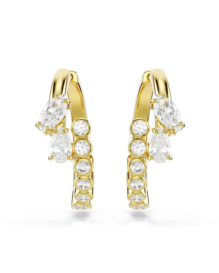 Swarovski kadın altın kaplama zirkonlu küpeler MESMERA