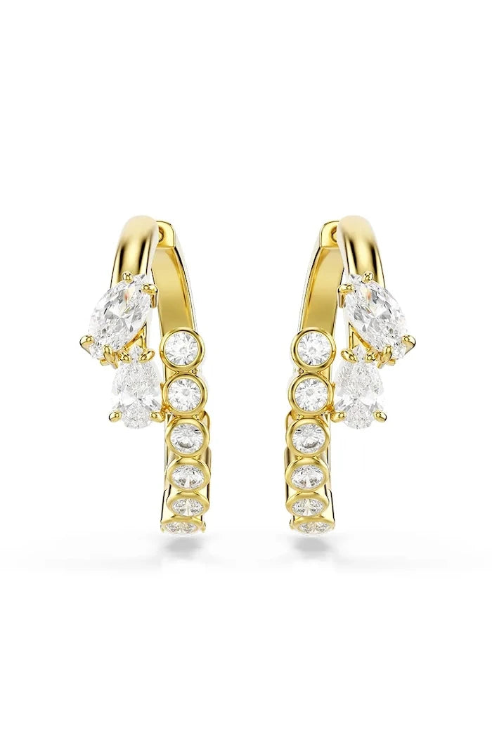 Swarovski kadın altın kaplama zirkonlu küpeler MESMERA