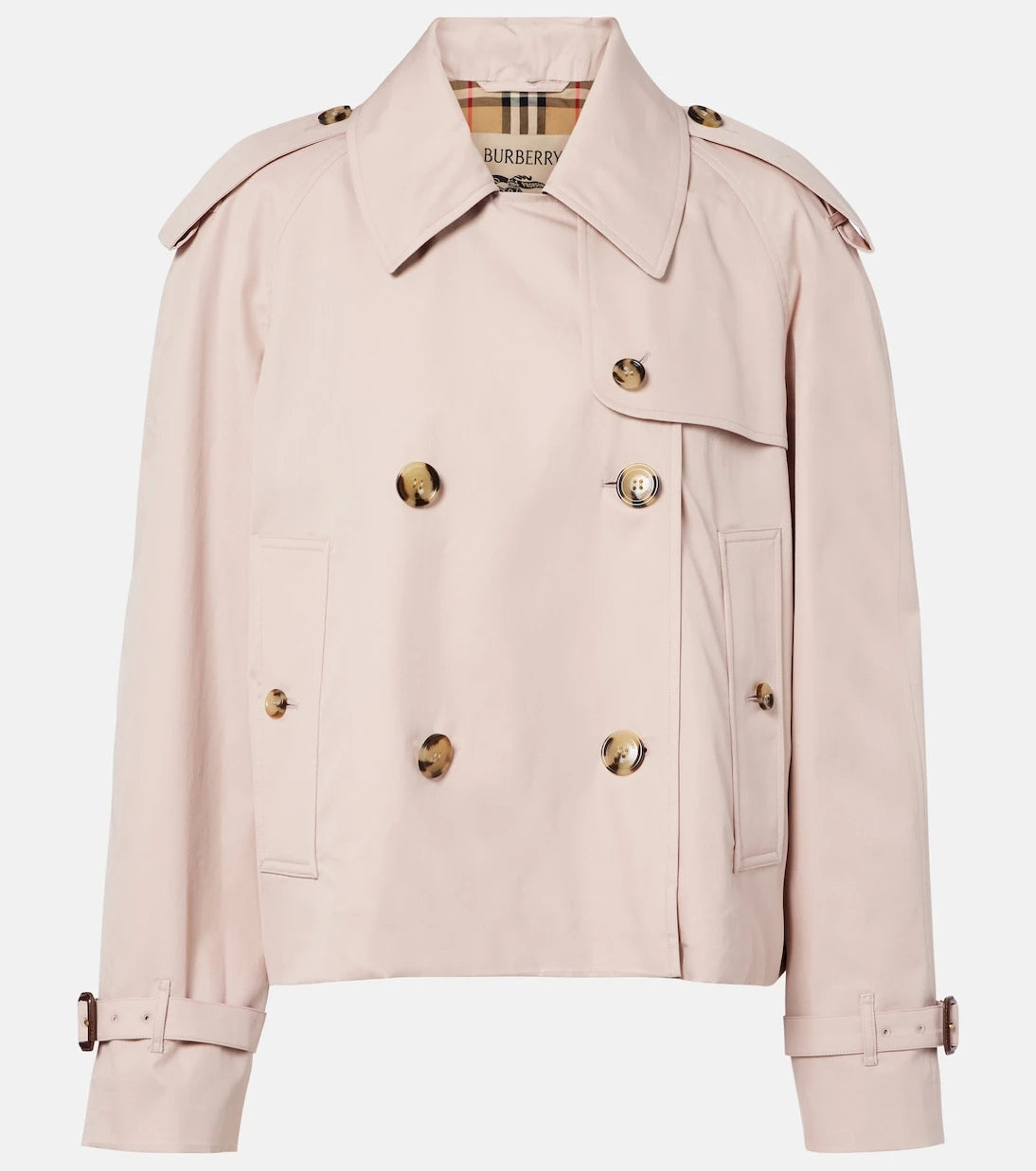 Burberry - Cropped cotton gabardine trench coat