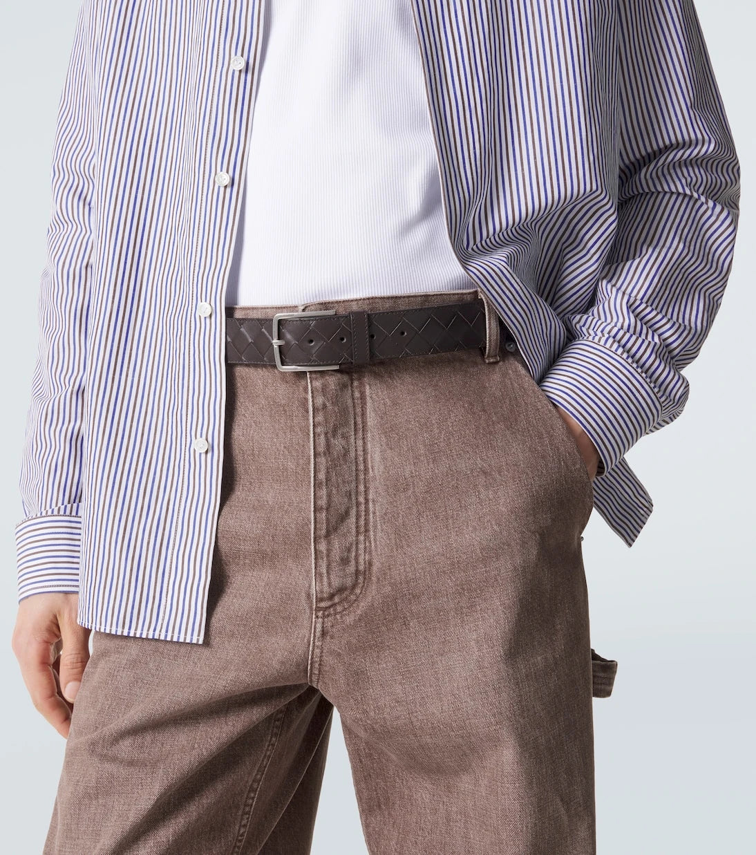 Bottega Veneta - حزام جلد انترتشيو
