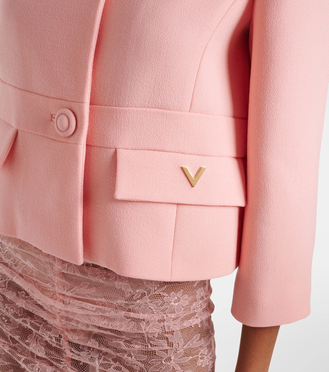 Valentino - جاكيت صوف بكر VGold