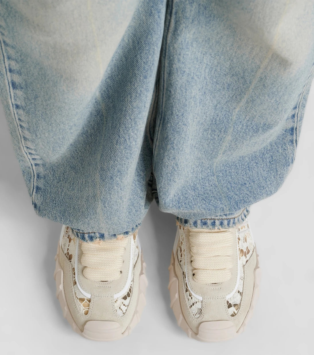 Dolce&Gabbana - Runner suede-trimmed lace sneakers
