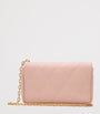 Burberry Pink Leather Quilted EKD Clutch Bag