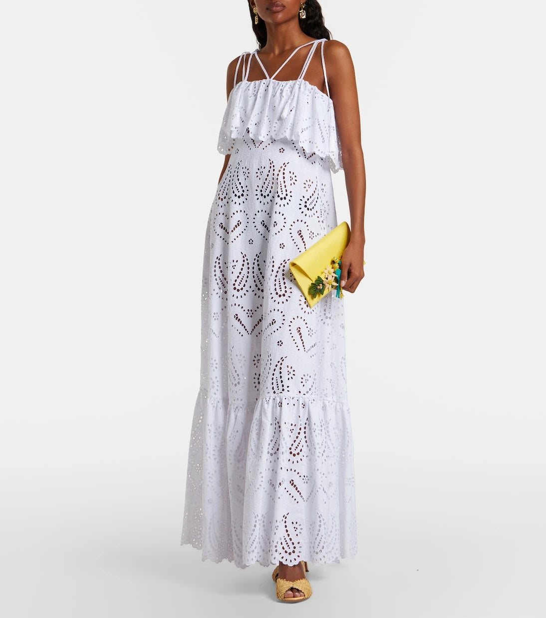 Aquazzura - Birdsong Small raffia clutch