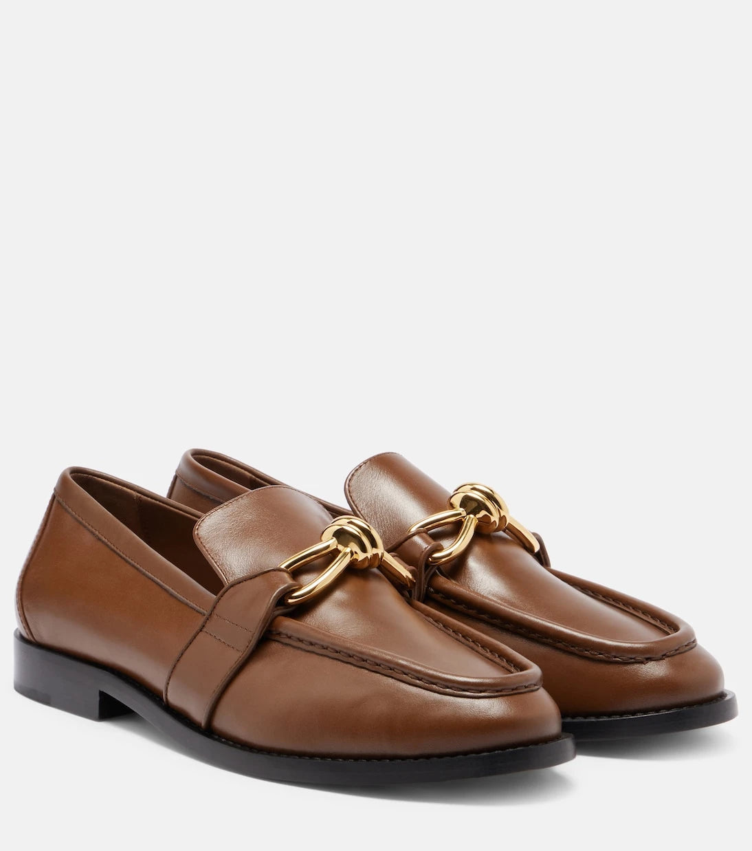 Bottega Veneta - حذاء لوفرز أستير نوت الجلدي