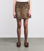 Maje Multi Leopard Print Mini Skirt