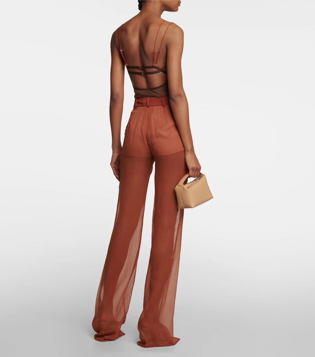 Nensi Dojaka - Mid-rise wide-leg silk pants