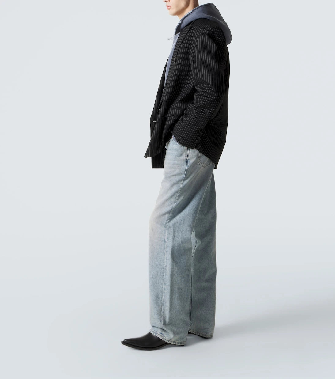 Maison Margiela - حذاء رعاة البقر الجلدي بدون كعب