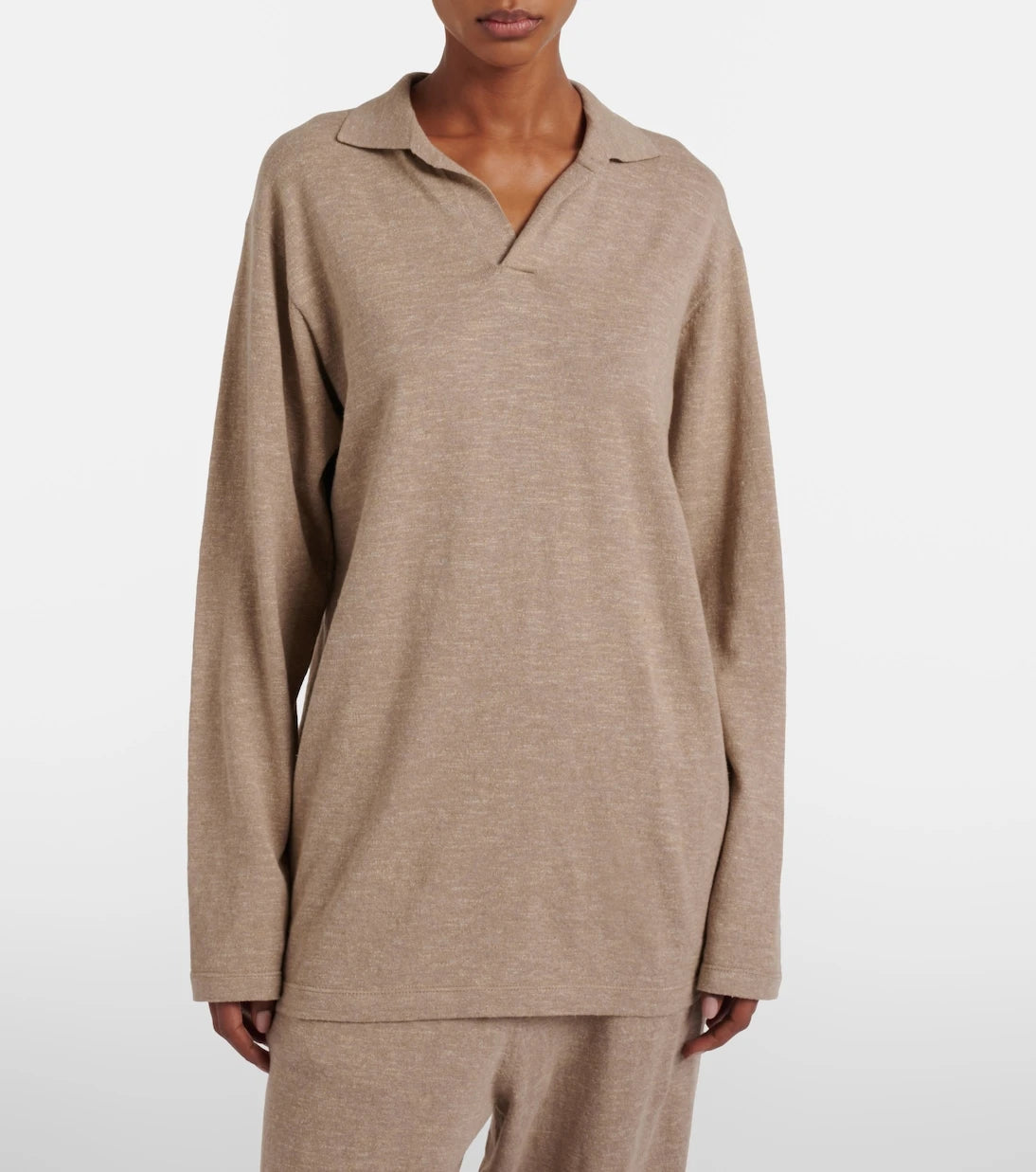 The Row - Niosa cotton and linen polo sweater