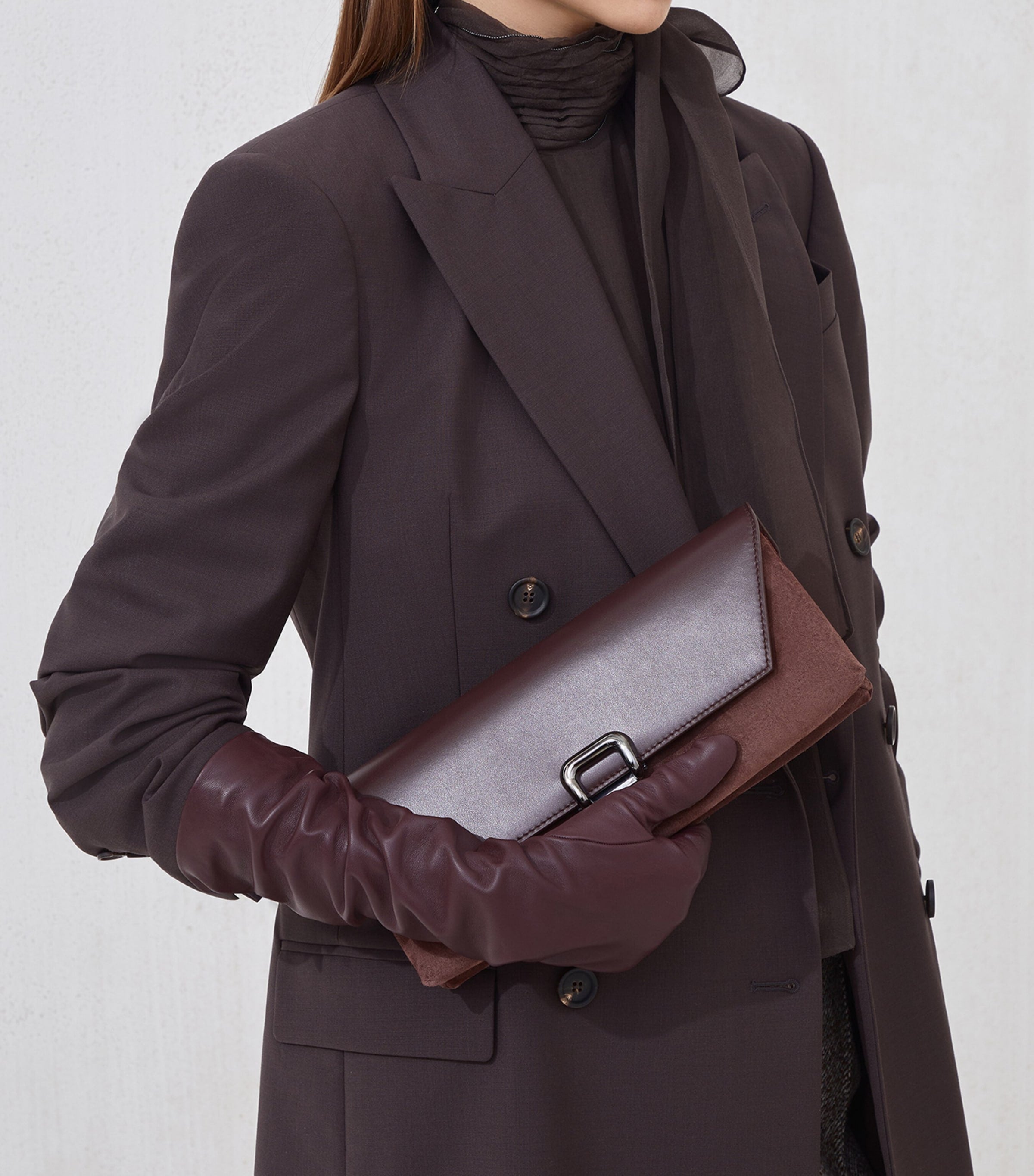 Red Leather Clutch Bag