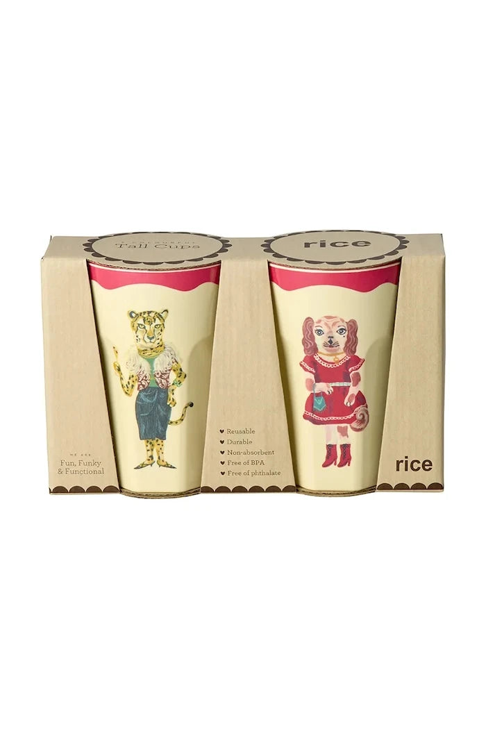 Rice Plastik Seramik Bardak Seti 13,5 x 9 x 22 cm