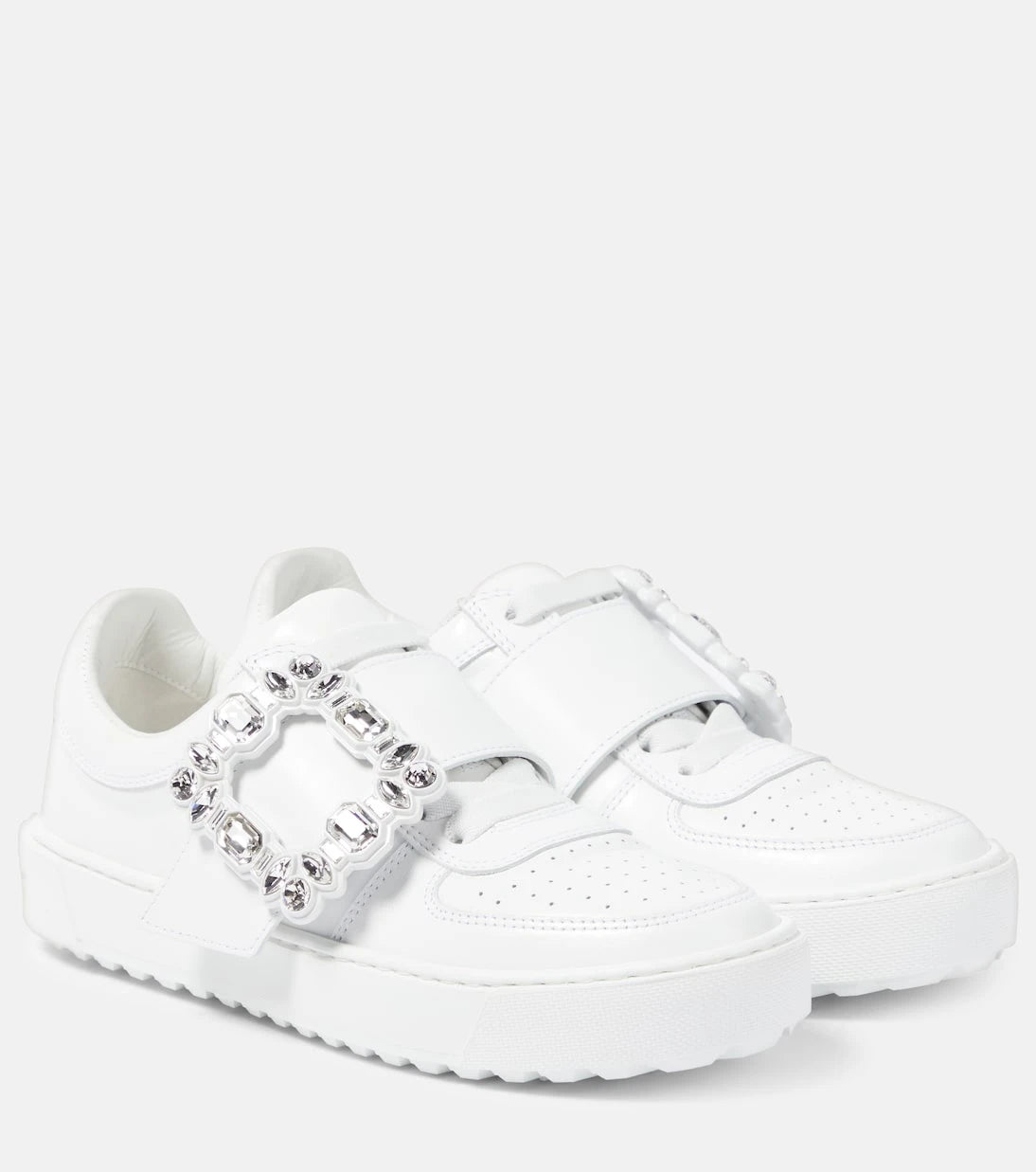 Roger Vivier - Very Vivier embellished leather sneakers