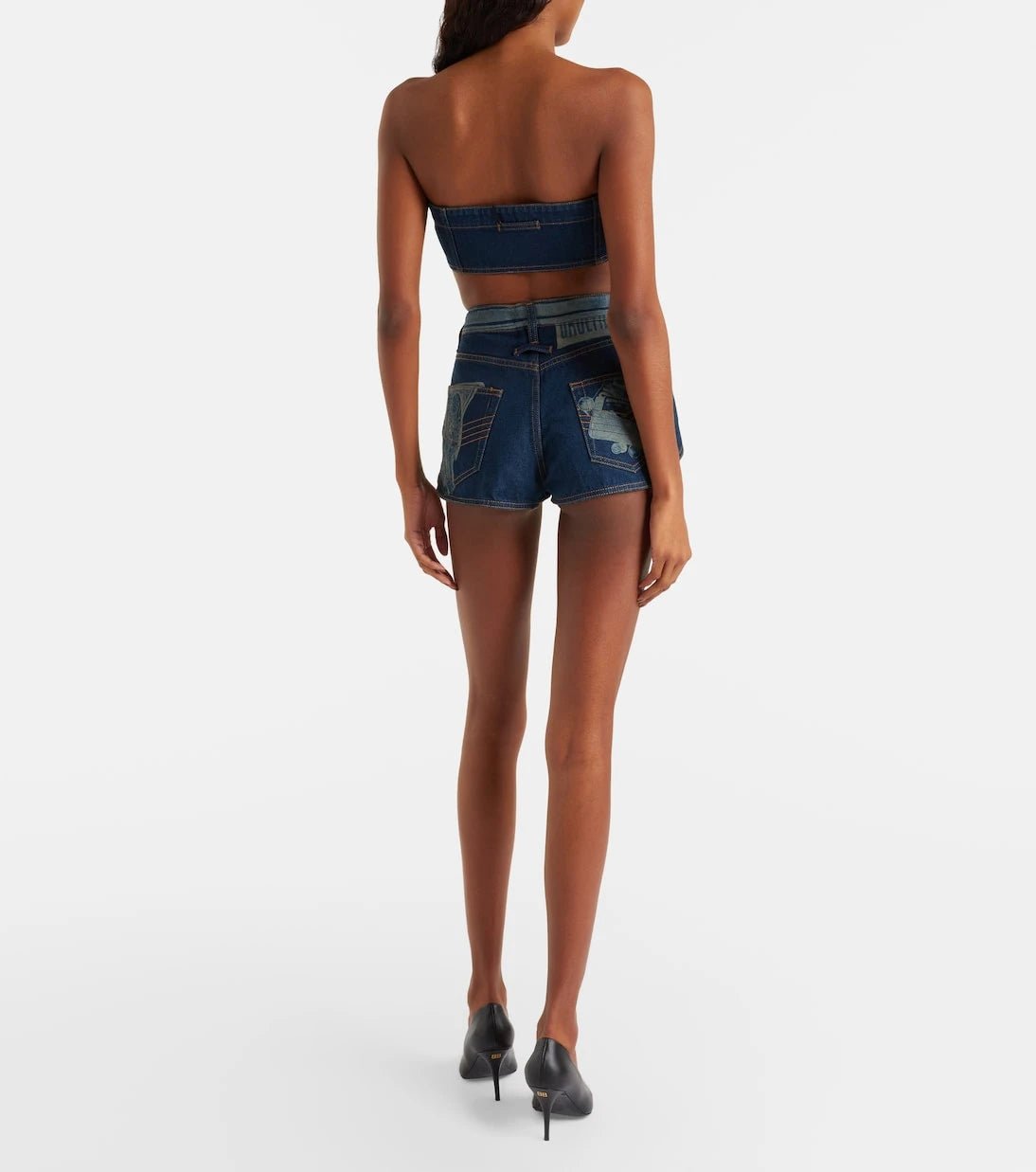 Jean Paul Gaultier - Trompe-l'œil denim shorts