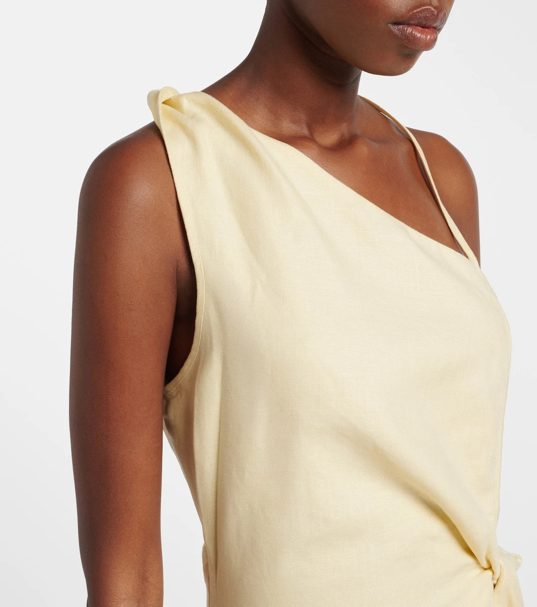 SIR - Gathered halterneck linen minidress