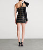 Black Leather Chain Mini Dress