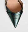 Malone Souliers Green Leather Crocodile-Effect Uma Pumps 90