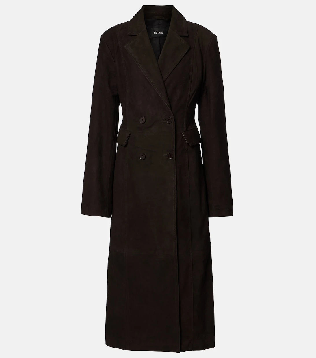 Rotate - Double-breasted suede coat