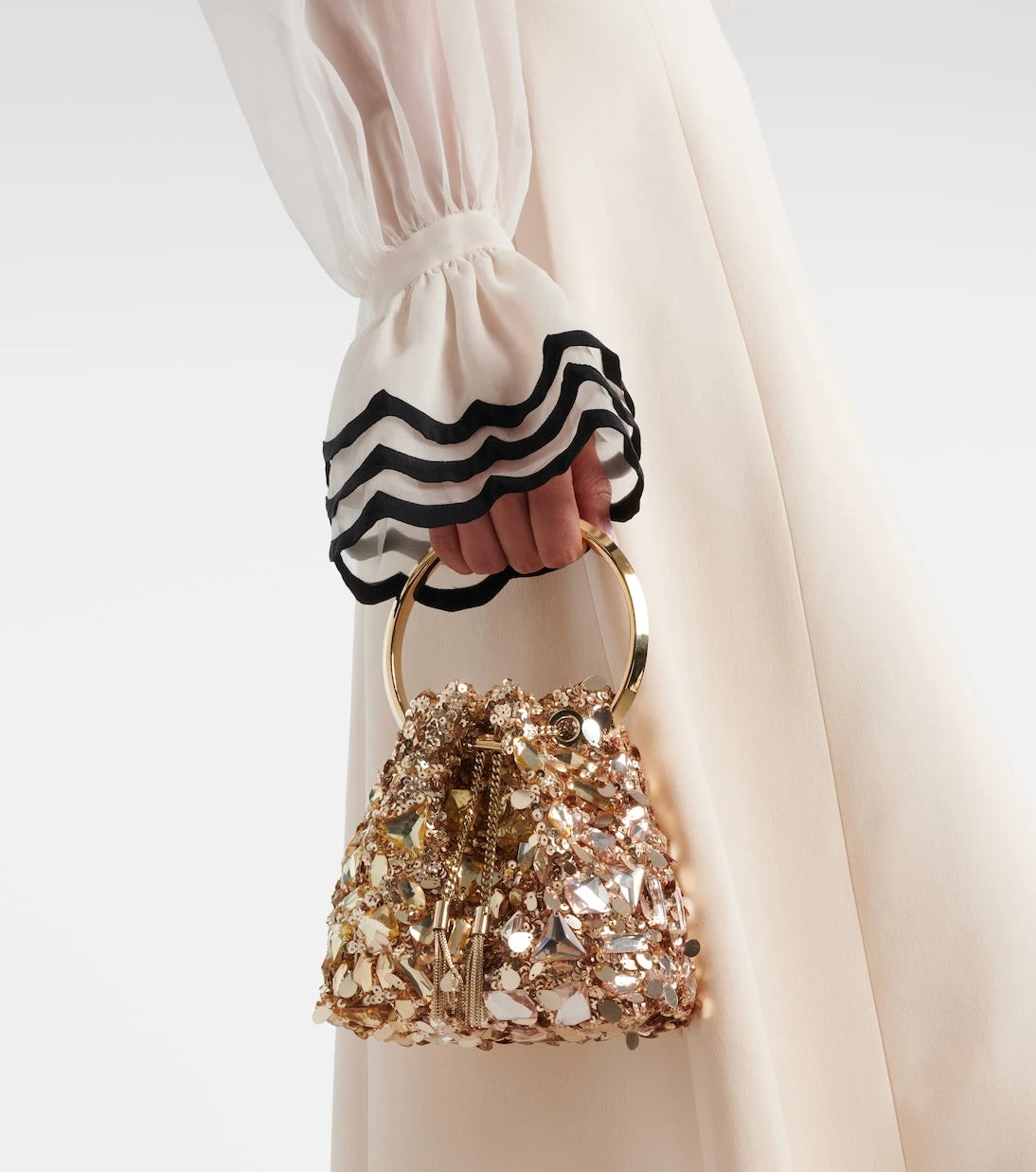 Jimmy Choo - Bon Bon Small embellished bucket bag