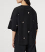 Black Organic Cotton Amelie Embellished T-Shirt