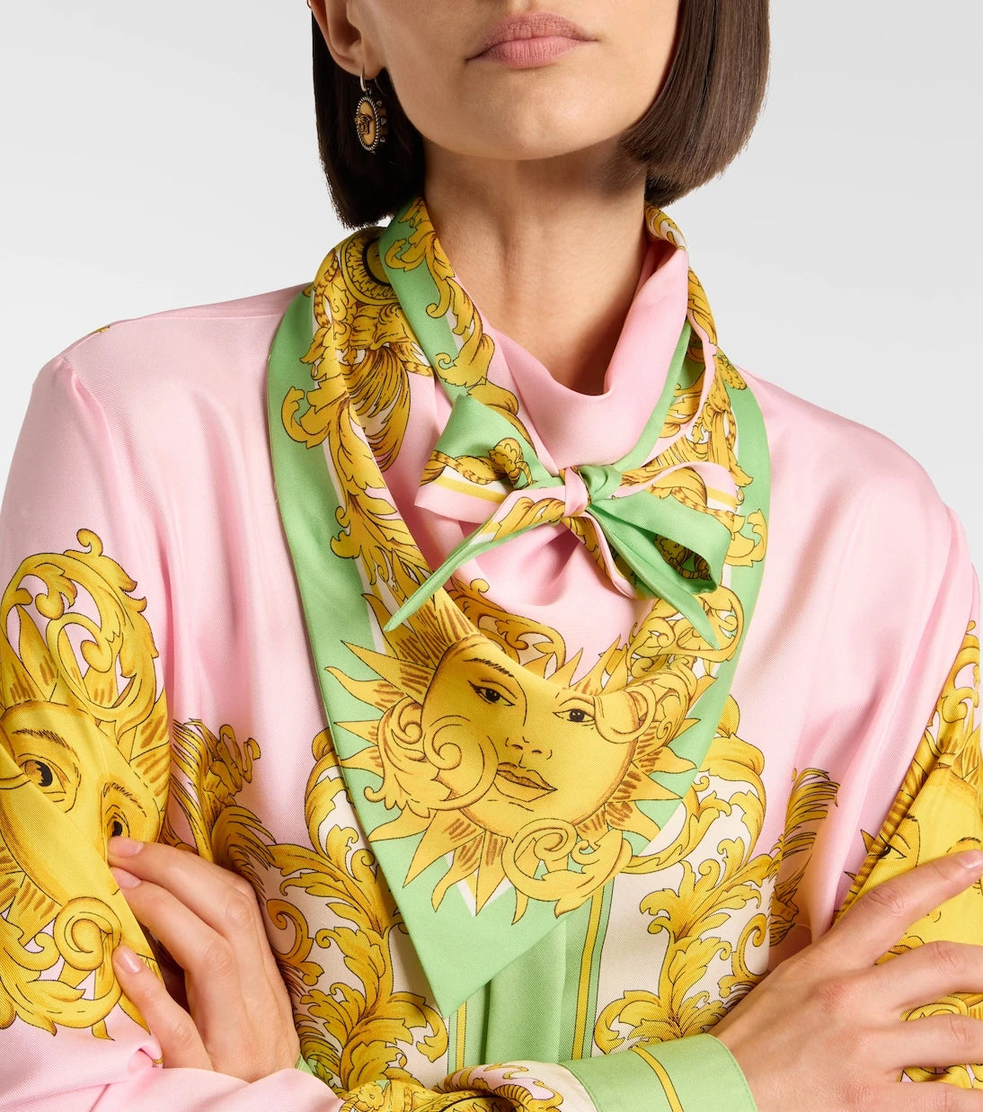 Versace - Printed silk twill scarf