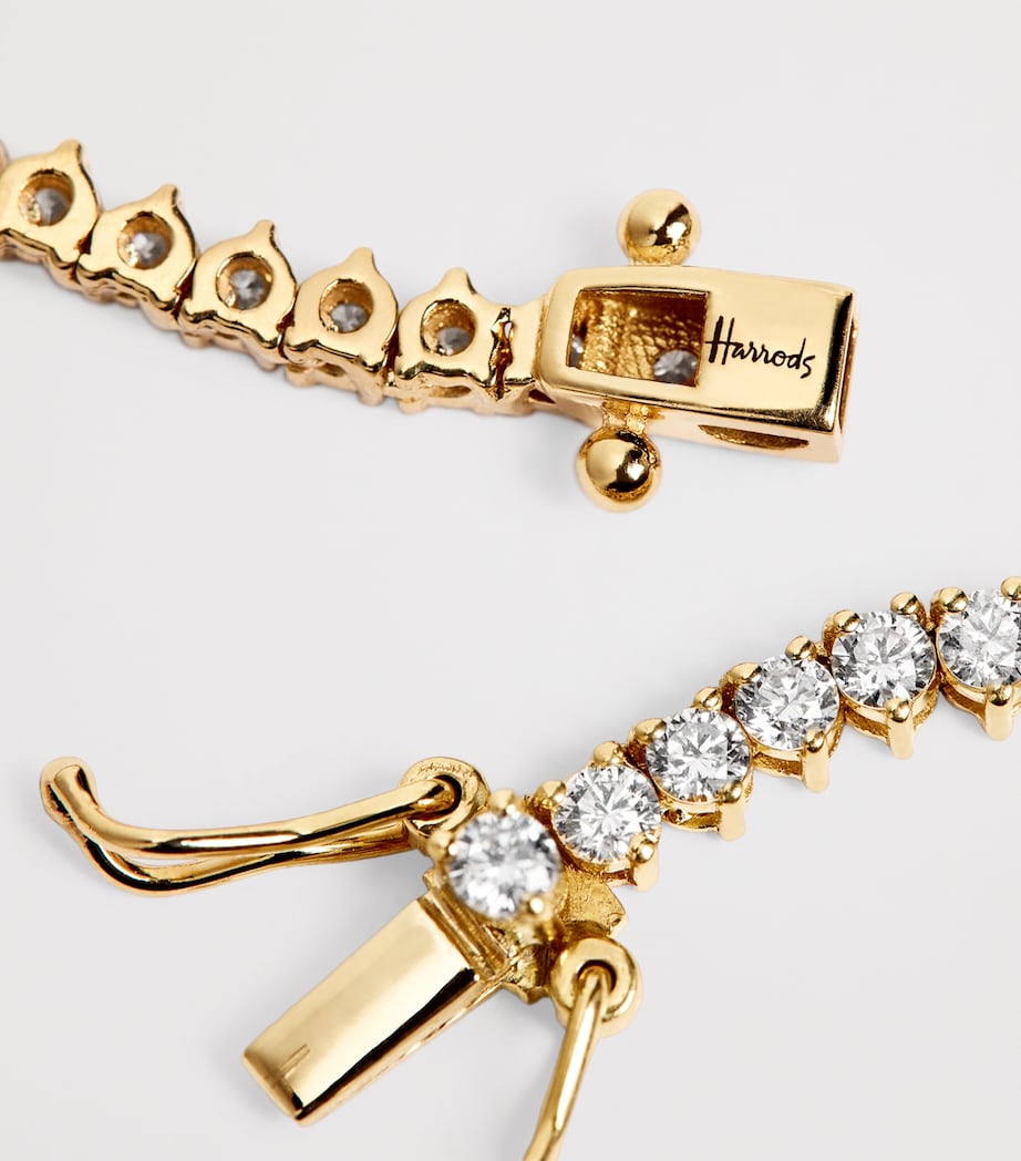 Yellow Gold and Diamond Tennis Necklace (5.25ct)