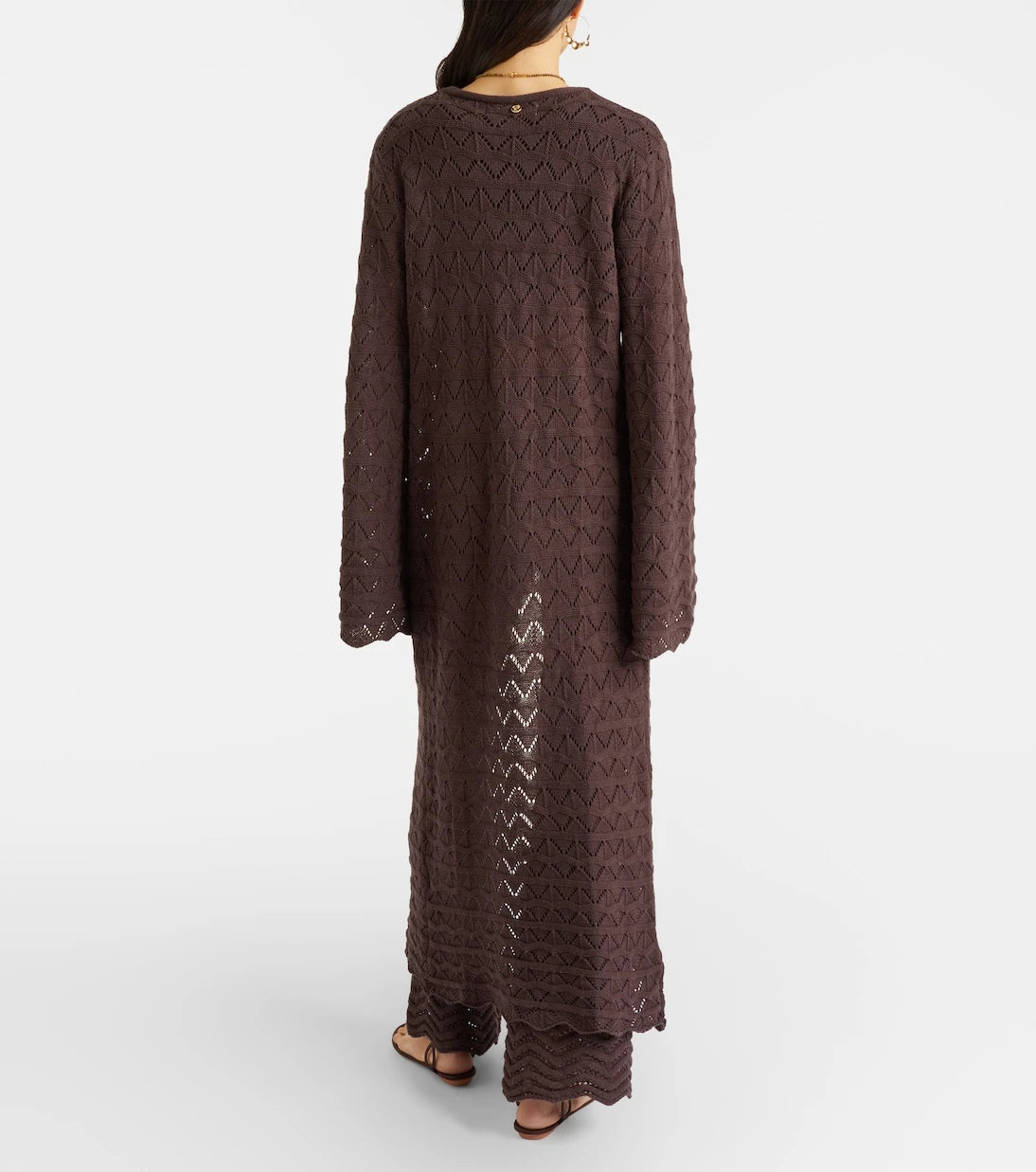 Bananhot - Boha pointelle cotton-blend beach cover-up