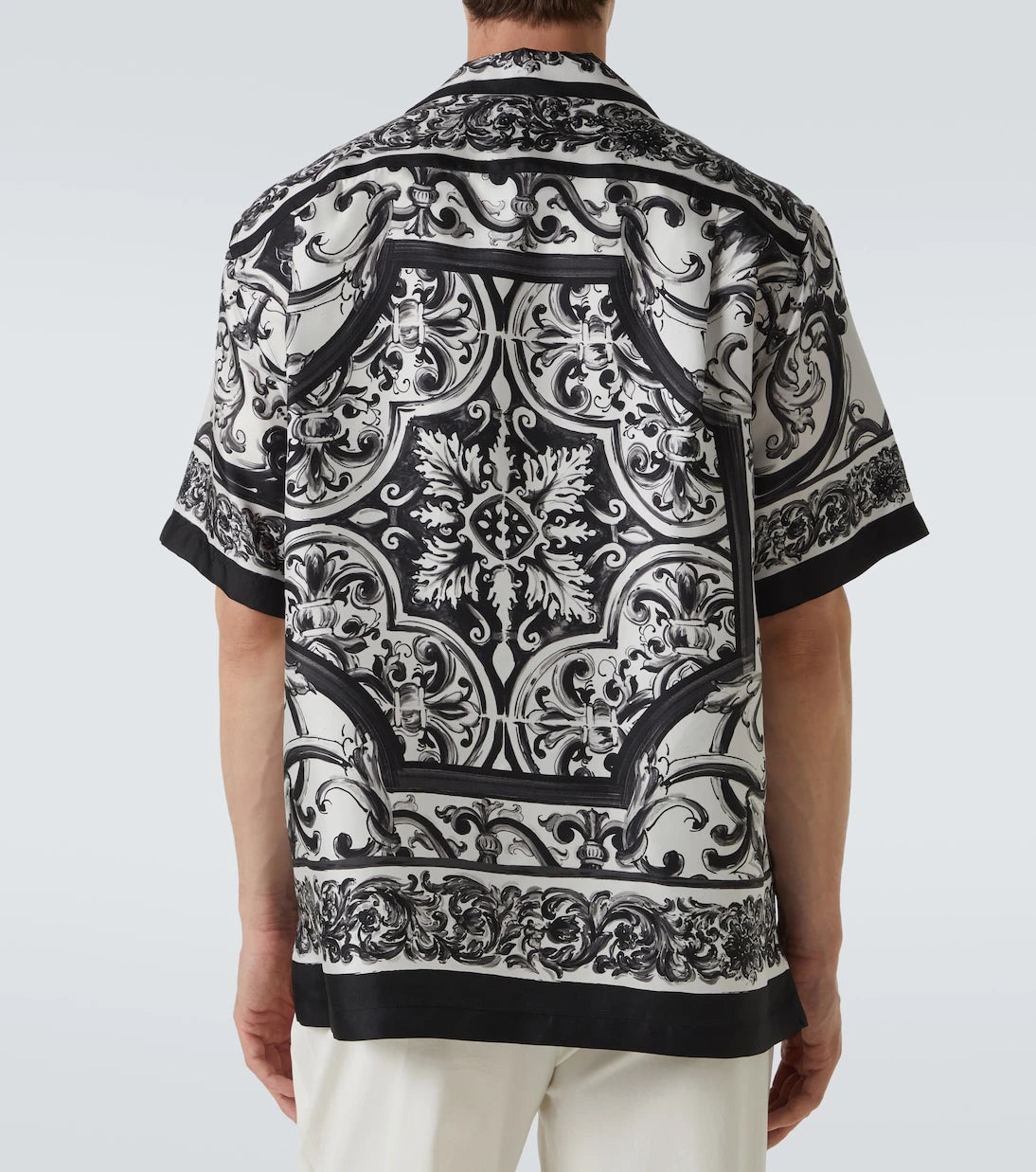 Dolce&Gabbana - Majolica silk twill bowling shirt