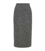Tweed Embellished Midi Pencil Skirt