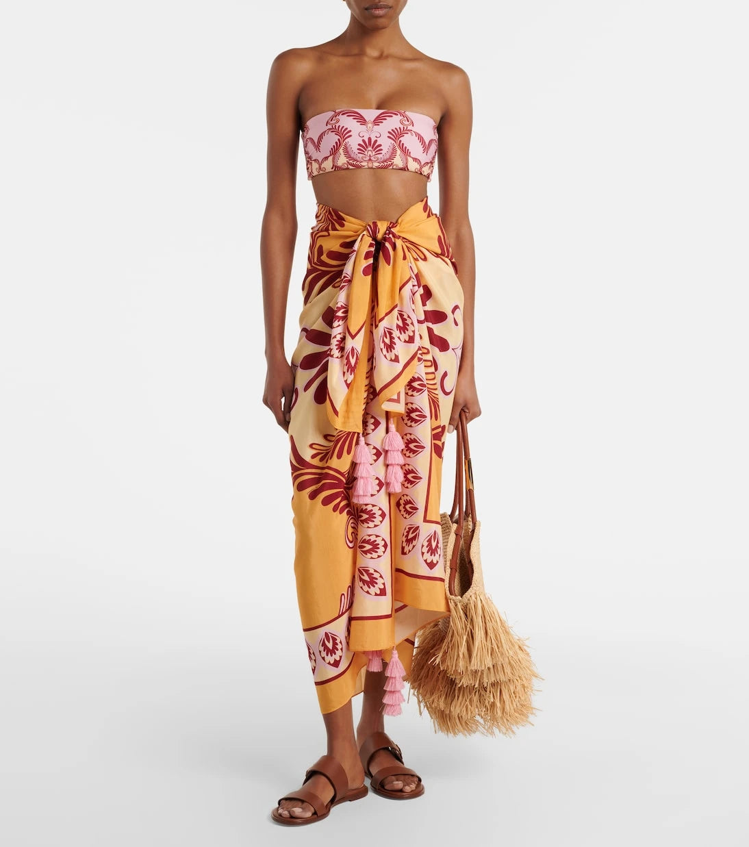Farm Rio - Printed cotton-blend beach cover-up