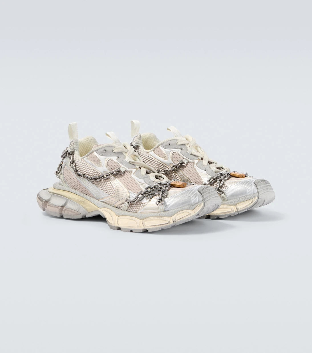 Balenciaga - 3XL chain-detail mesh sneakers