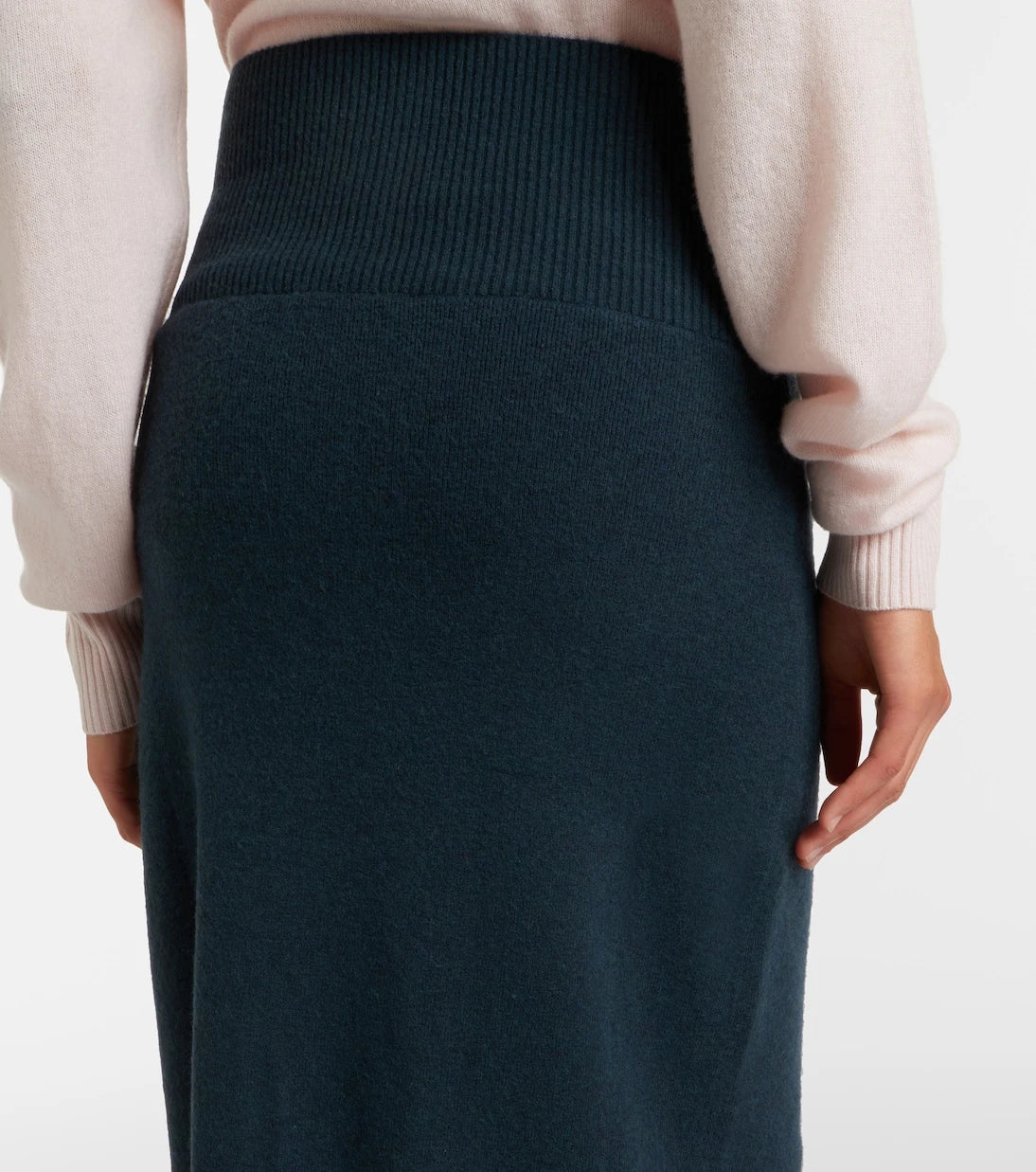 Erdem - Floral-appliqué knitted midi skirt