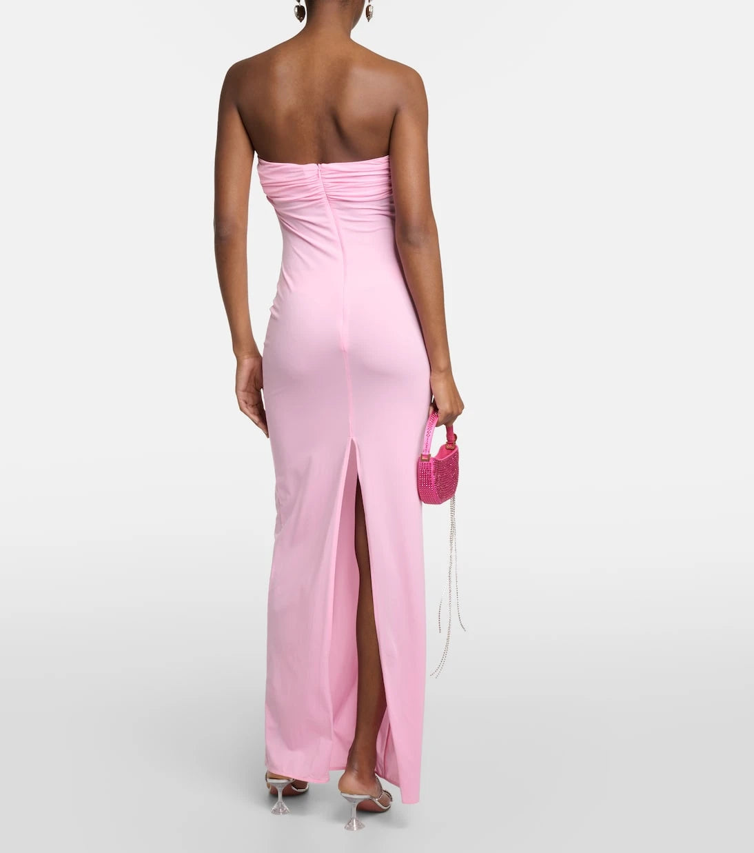 Magda Butrym - Floral-appliqué strapless maxi dress