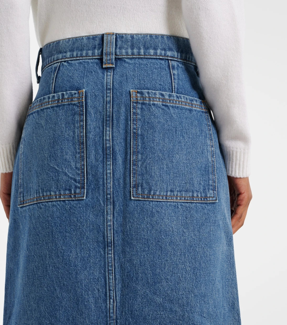 Khaite - Genevieve denim maxi skirt