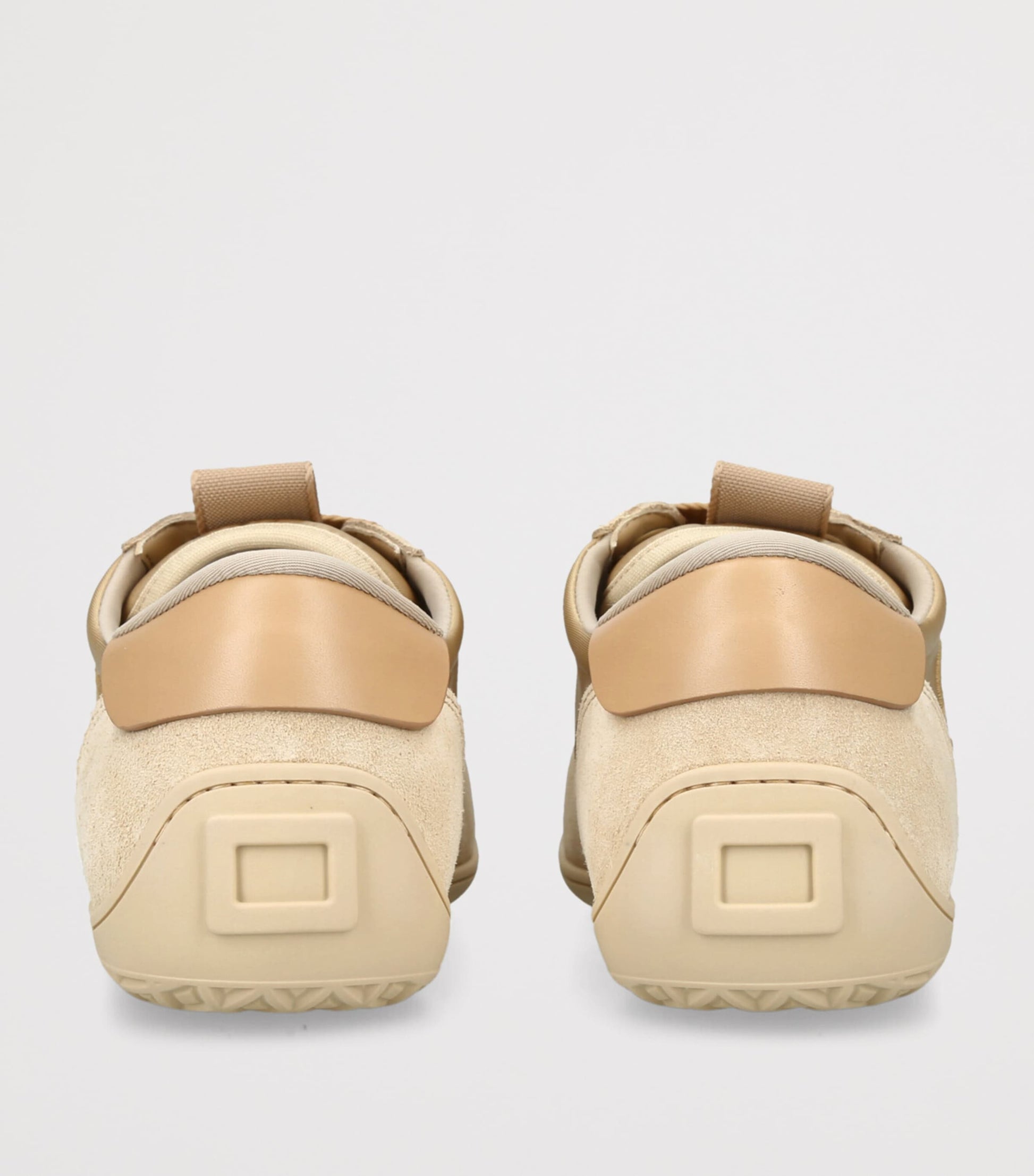 Suede-Satin Viv Low-Top Sneakers TAN